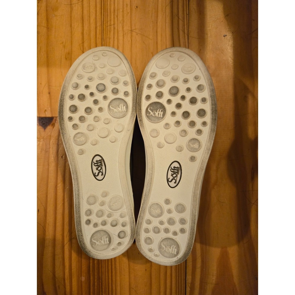 SOFFT Womens Slip On Sneakers Olive Green‎ Leather Elastic Comfort Size 8.5 - Picture 4 of 4
